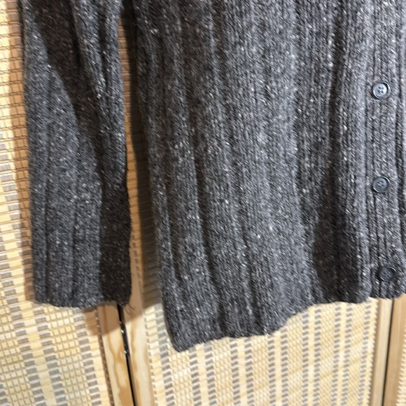 J. Crew Long Gray Cardigan Wool Knit Sweater Medium - Picture 3 of 16
